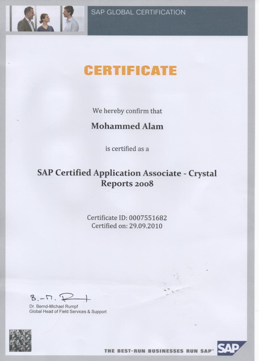 mohammed alam - professional resume    analytics    sap   crystal